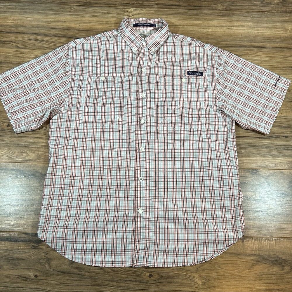 Columbia PFG Super Tamiami MD |Pink| Short Sleeve Vented Button Fishing Shirt